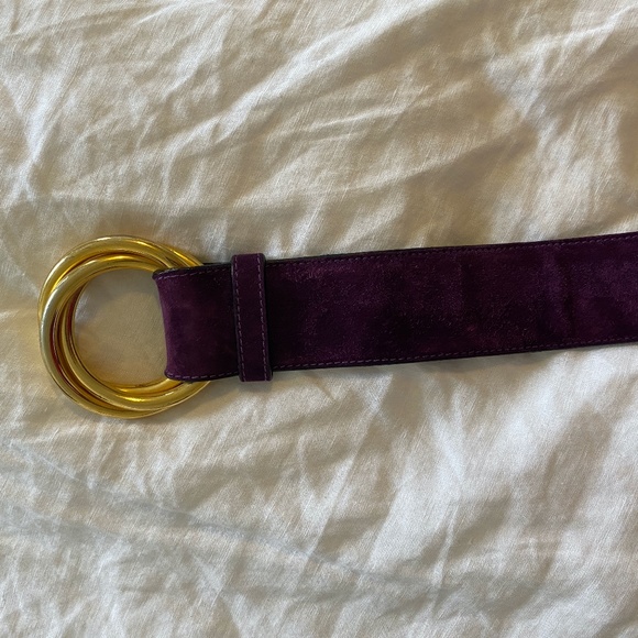 Ferragamo Purple Belt with large gold buckle - Picture 4 of 4